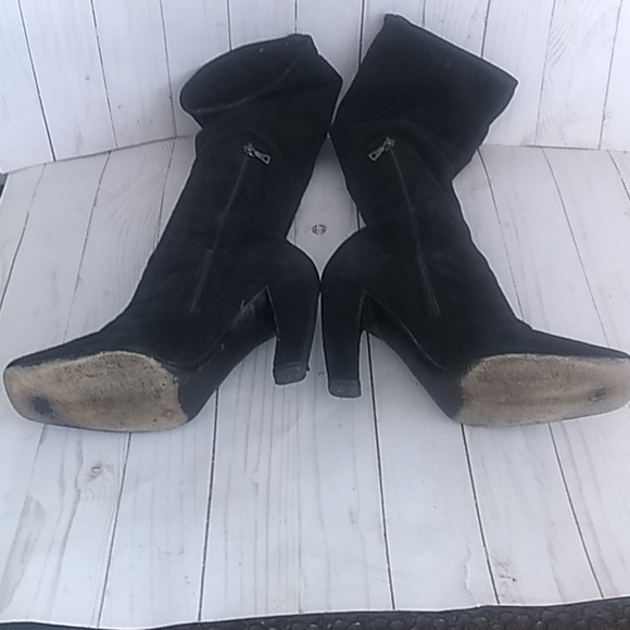 Prada knee high black suede boots - Picture 6 of 7